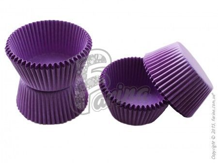 Форма для кексов пурпурная 50x30 50 шт.< фото цена